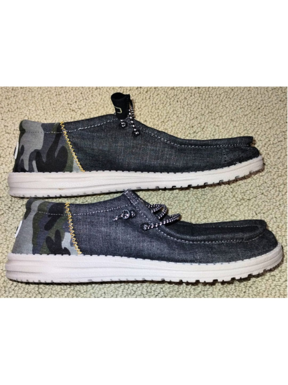 Men's Hey Dude Wally Funk Loafers & Slip-Ons Camo Dark Gray (Size 8) - Picture 2 of 6